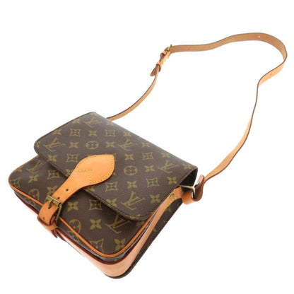 Louis Vuitton Cartouchière, Brown, Canvas, shoulder