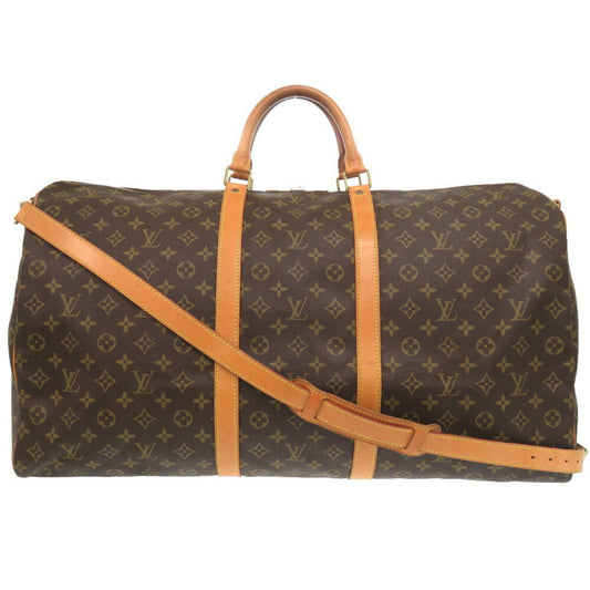 Louis Vuitton Keepall Bandoulière 60, Brown, Canvas, travel