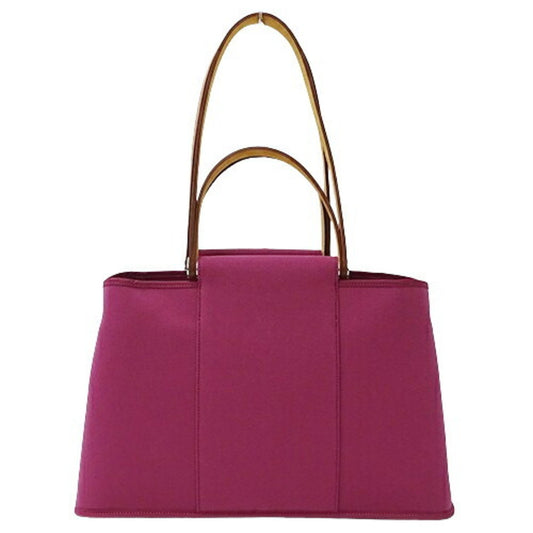 Hermès Cabag, Purple, Canvas, handbag