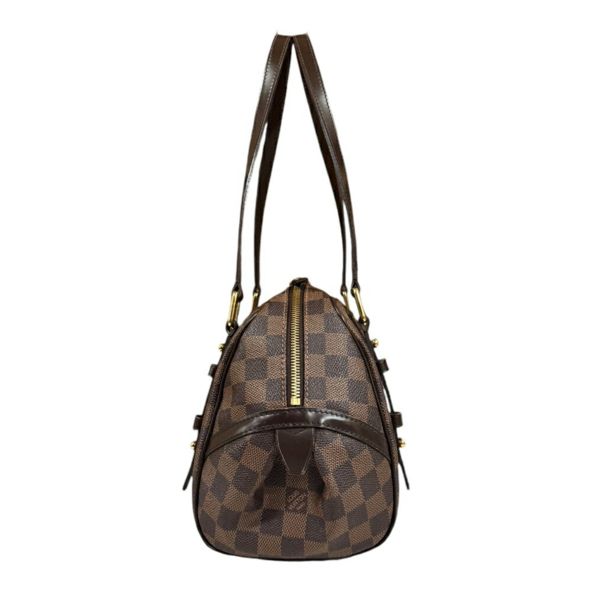 Louis Vuitton Rivington, Brown, Canvas, shoulder