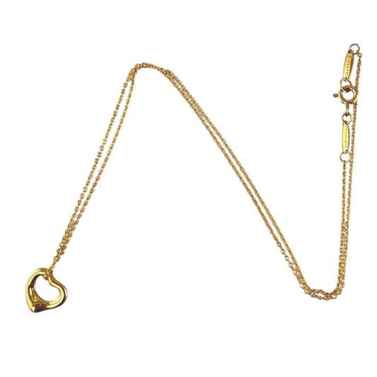 Tiffany & Co Open Heart, Gold, Yellow Gold, necklace