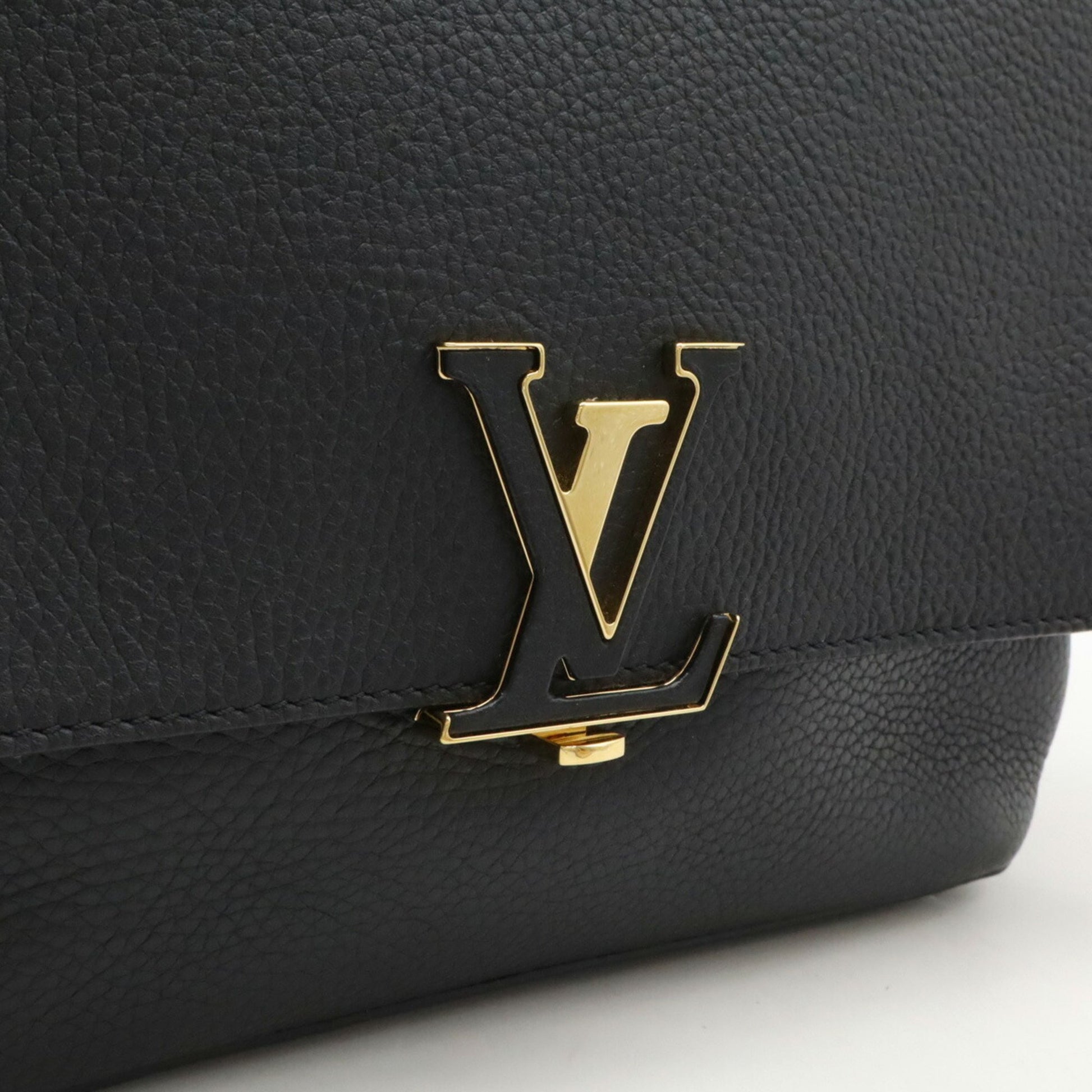 Louis Vuitton Volta, Black, Leather, handbag