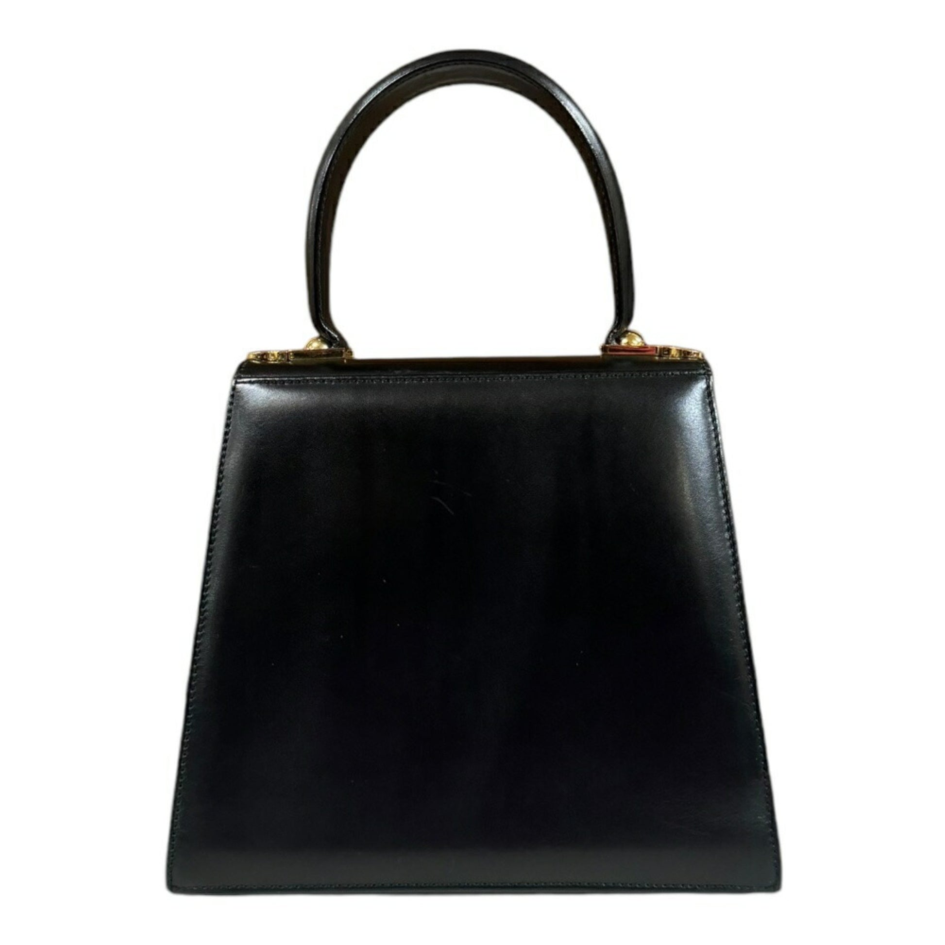 Salvatore Ferragamo Gancini, Black, Leather, shoulder