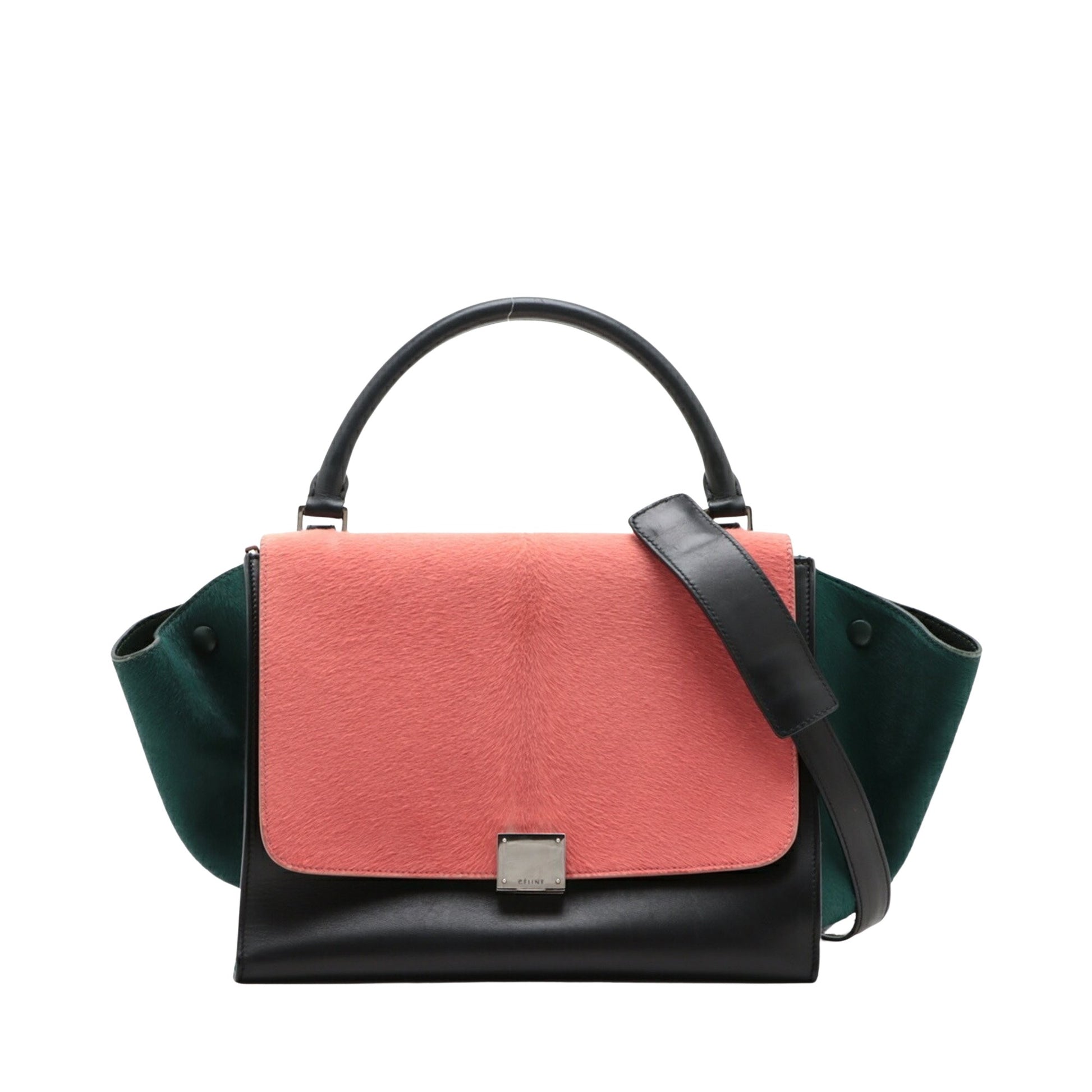 Céline Trapèze, Multicolour, Leather, shoulder