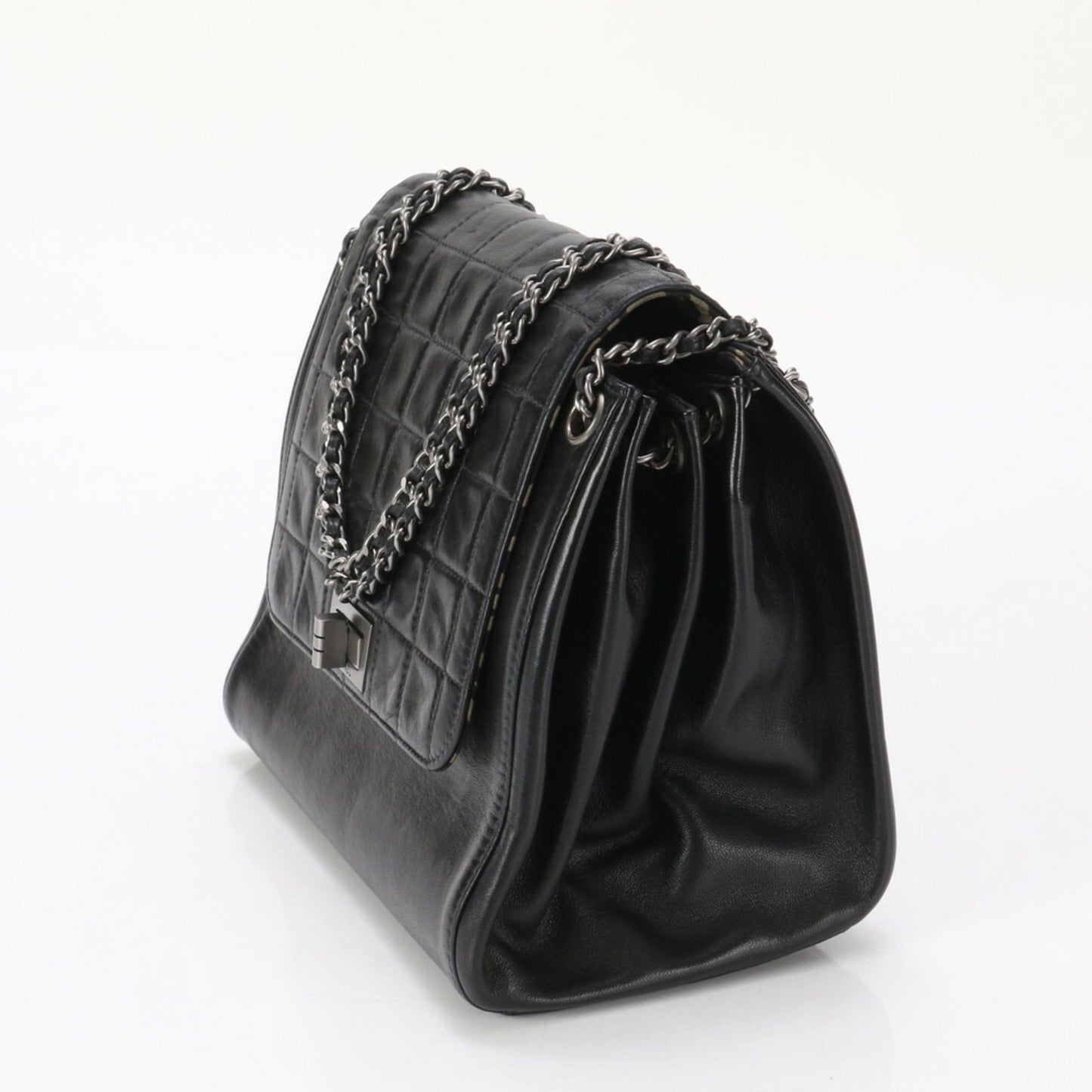 "Chanel 2,55", Black, Leather, shoulder