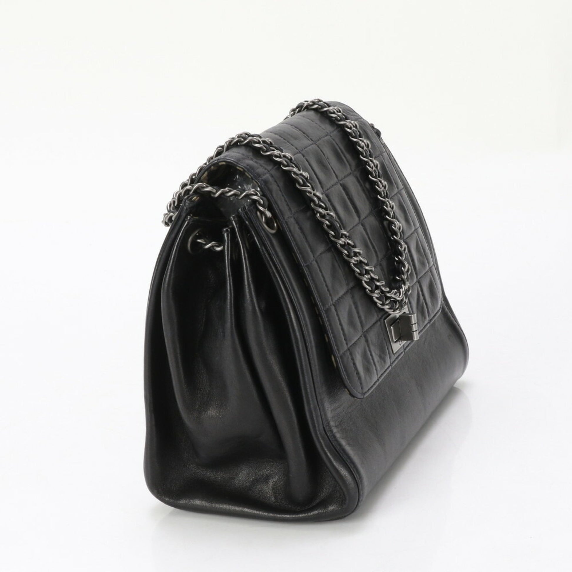 "Chanel 2,55", Black, Leather, shoulder