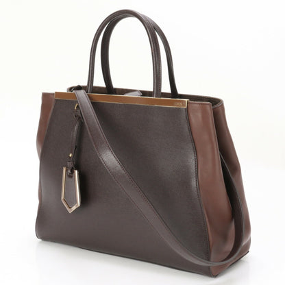 Fendi 2Jours, Brown, Leather, shoulder