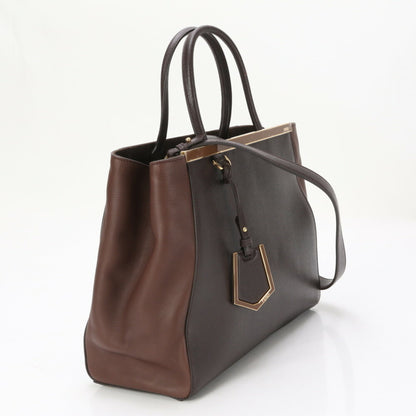 Fendi 2Jours, Brown, Leather, shoulder