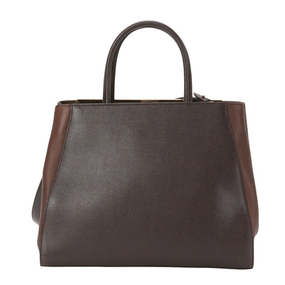 Fendi 2Jours, Brown, Leather, shoulder