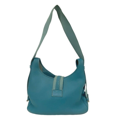 Hermès Sako, Blue, Leather, shoulder