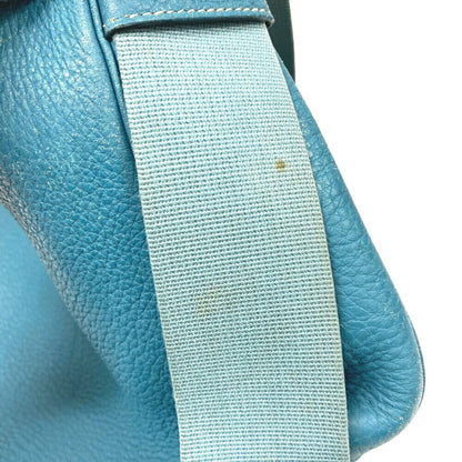 Hermès Sako, Blue, Leather, shoulder