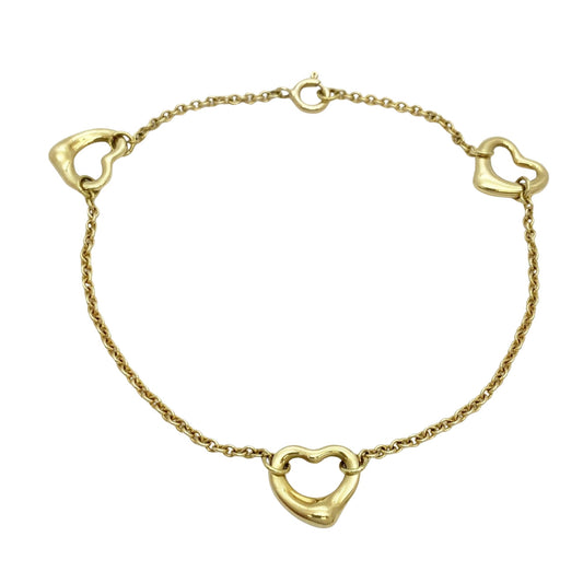 Tiffany & Co Open Heart, Gold, Yellow Gold, bracelet