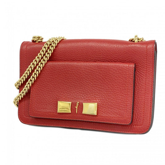 Salvatore Ferragamo -, Red, Leather, shoulder