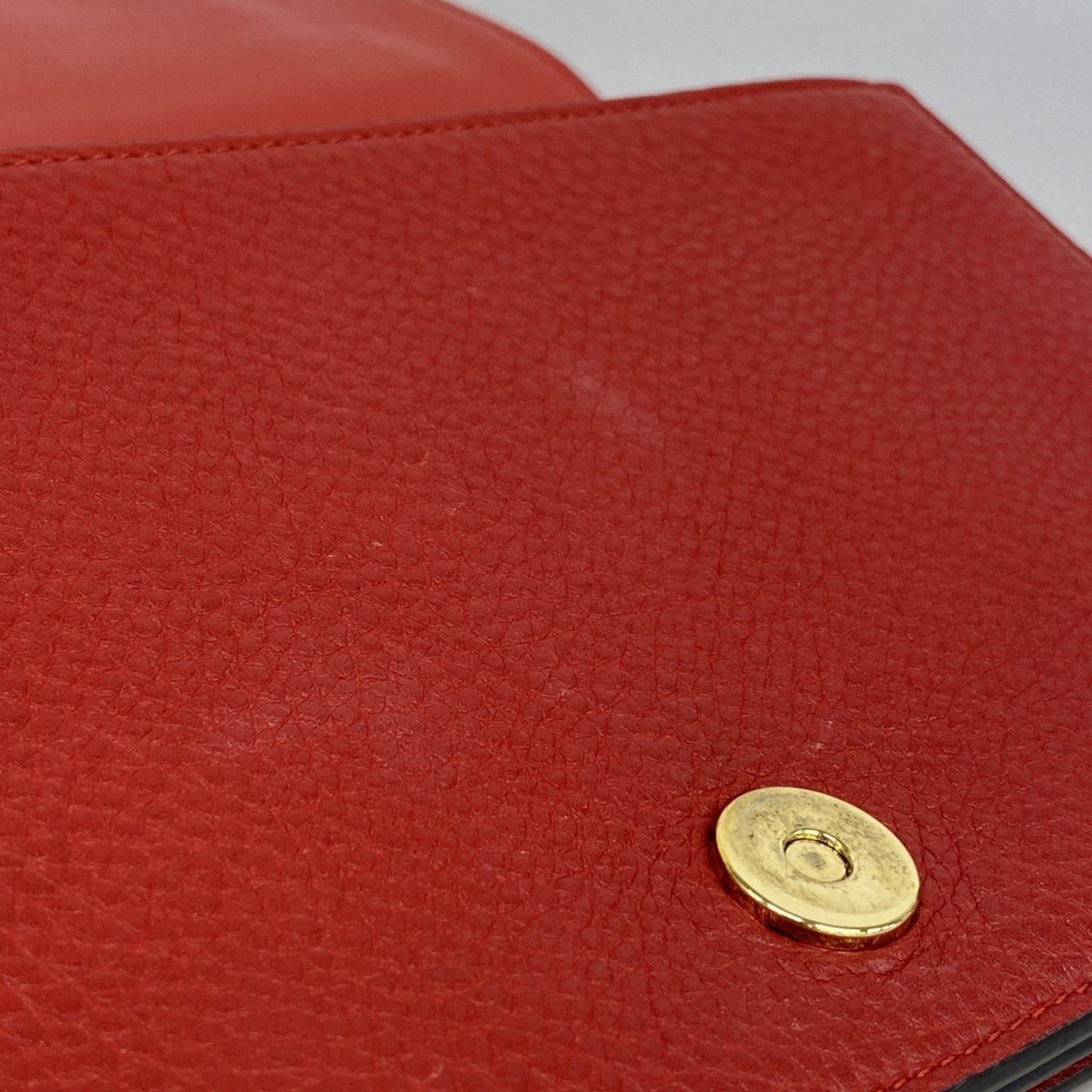 Salvatore Ferragamo -, Red, Leather, shoulder