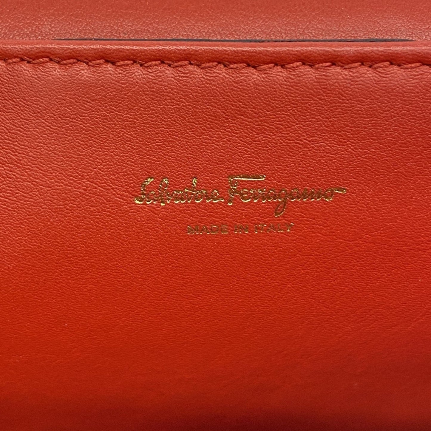 Salvatore Ferragamo -, Red, Leather, shoulder