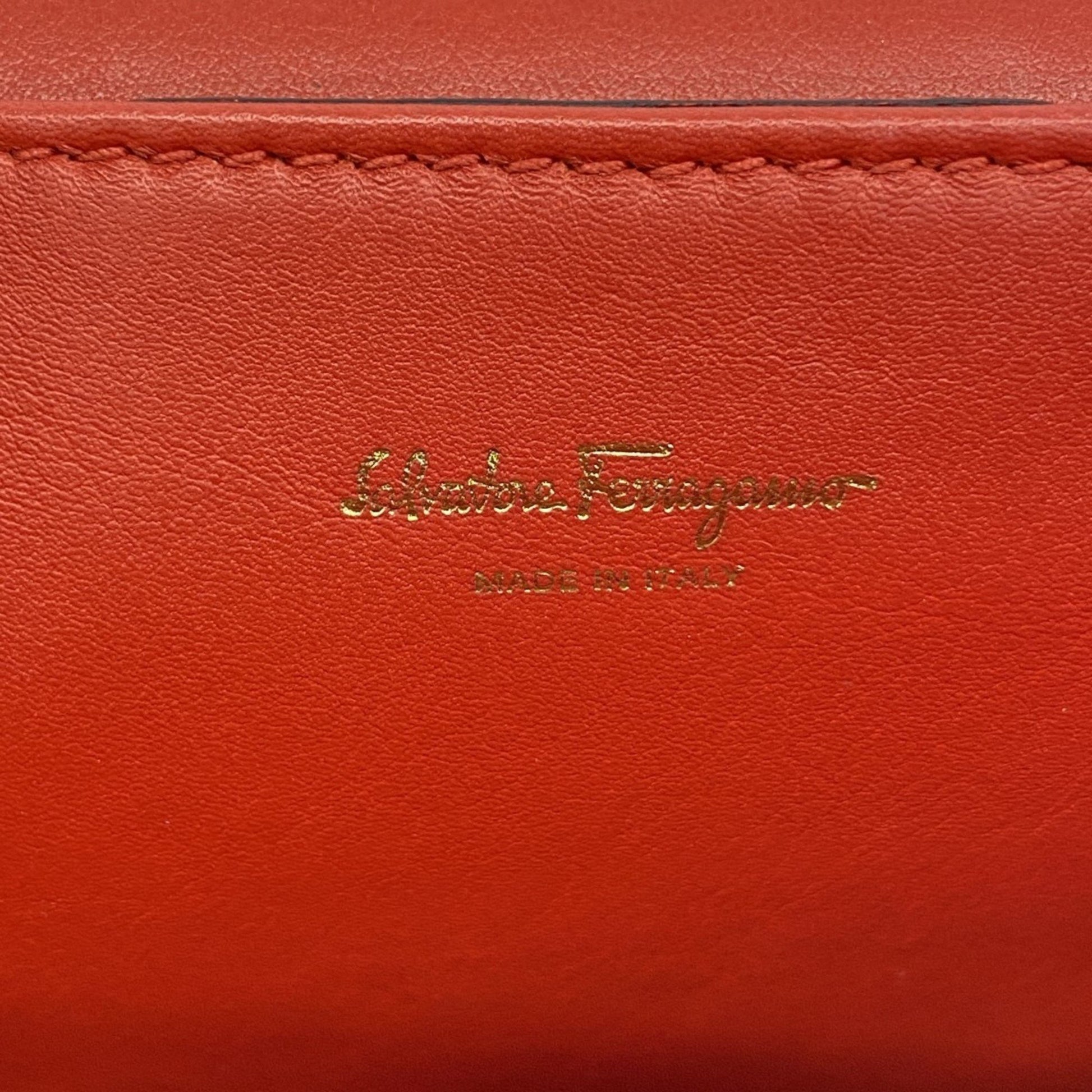 Salvatore Ferragamo -, Red, Leather, shoulder