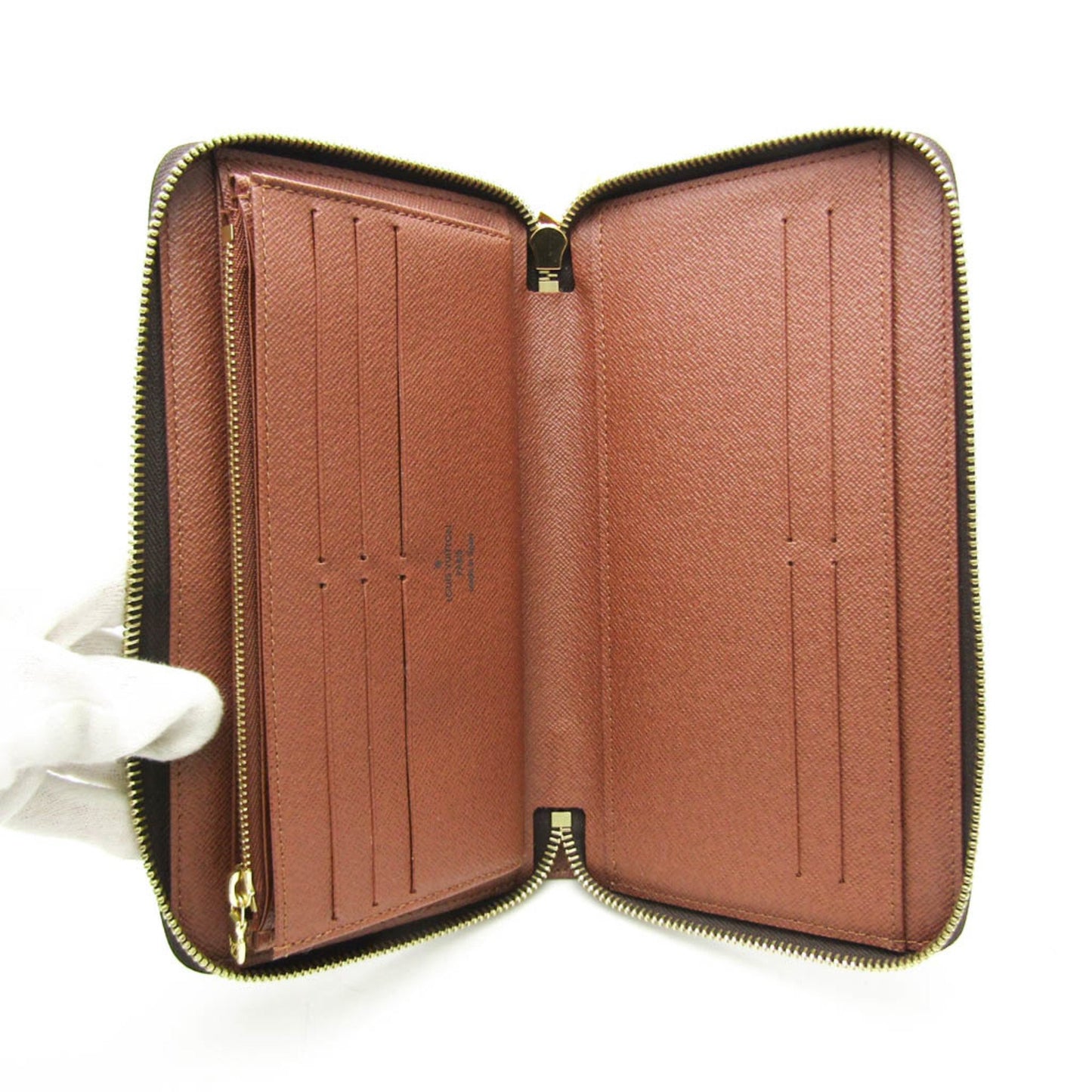 Louis Vuitton Zippy organizer, Brown, Canvas, wallet