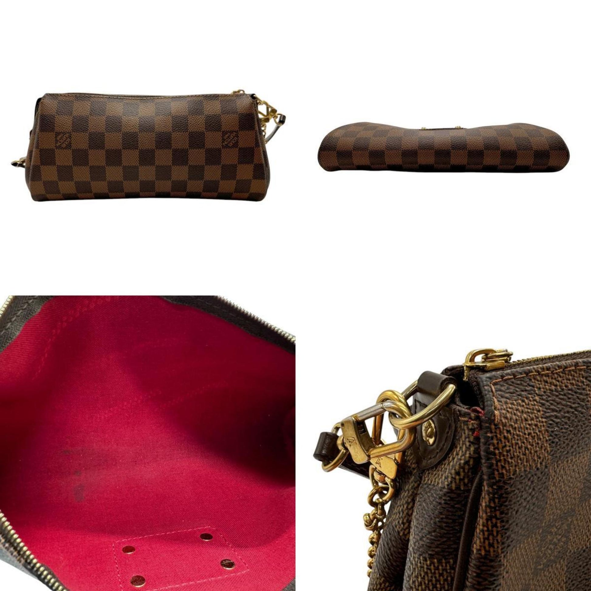 Louis Vuitton Eva, Brown, Canvas, shoulder