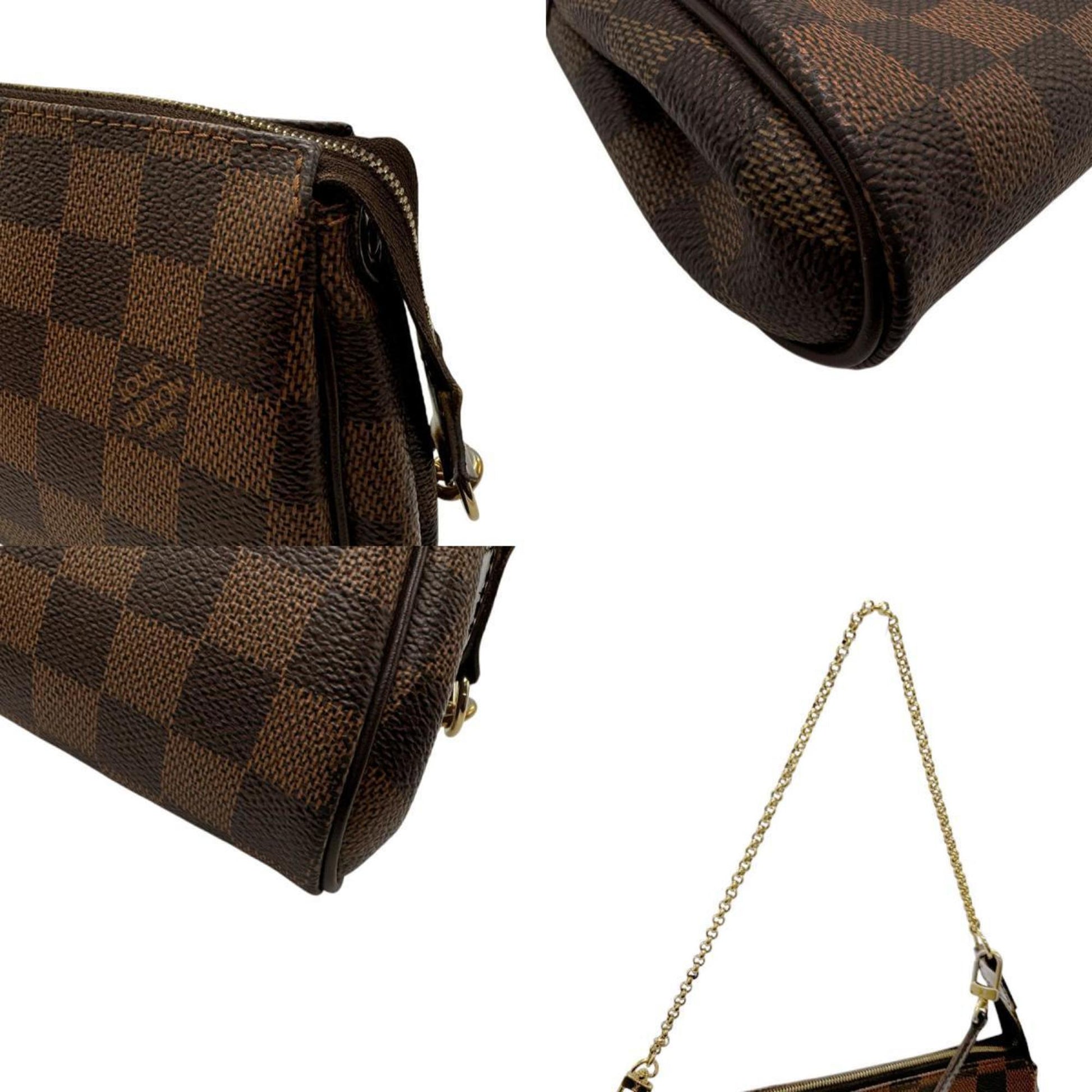 Louis Vuitton Eva, Brown, Canvas, shoulder