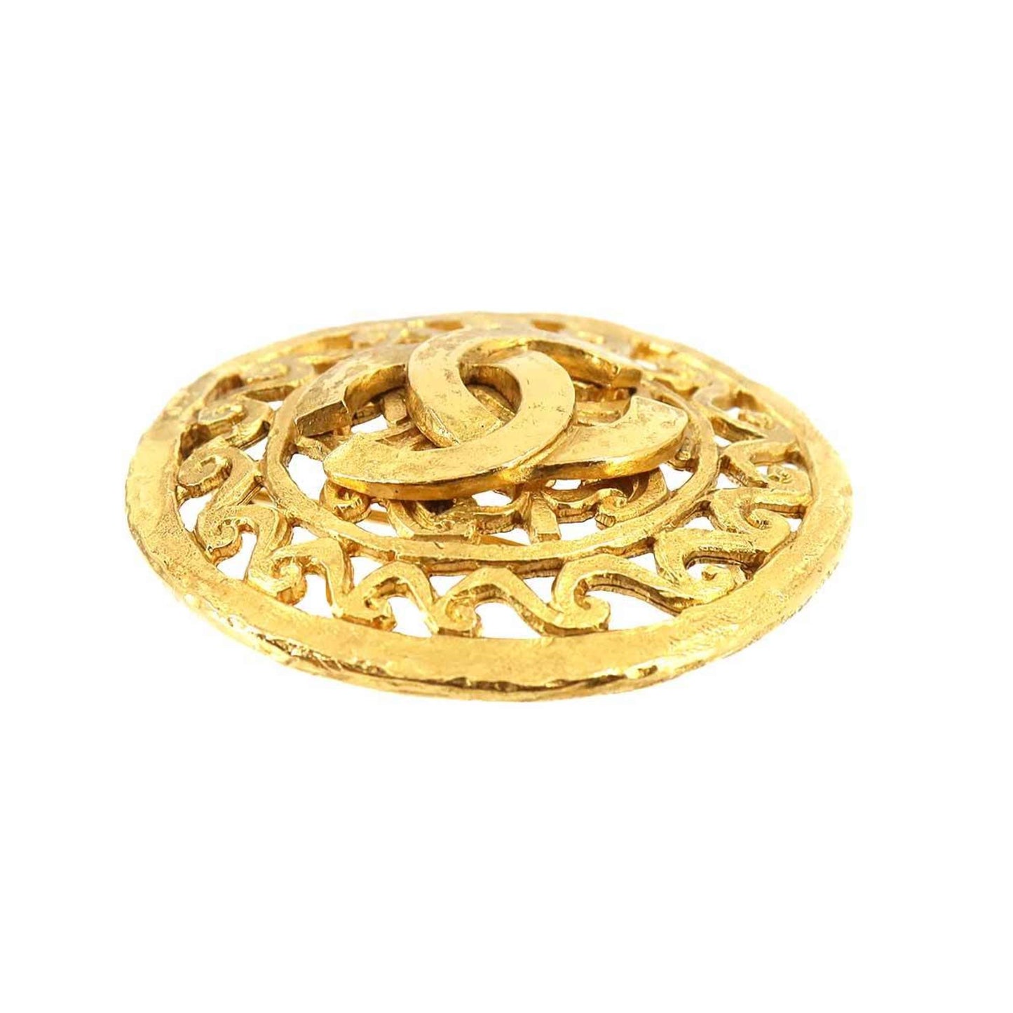 Chanel Coco Mark, Gold, Gold Plated, brooch