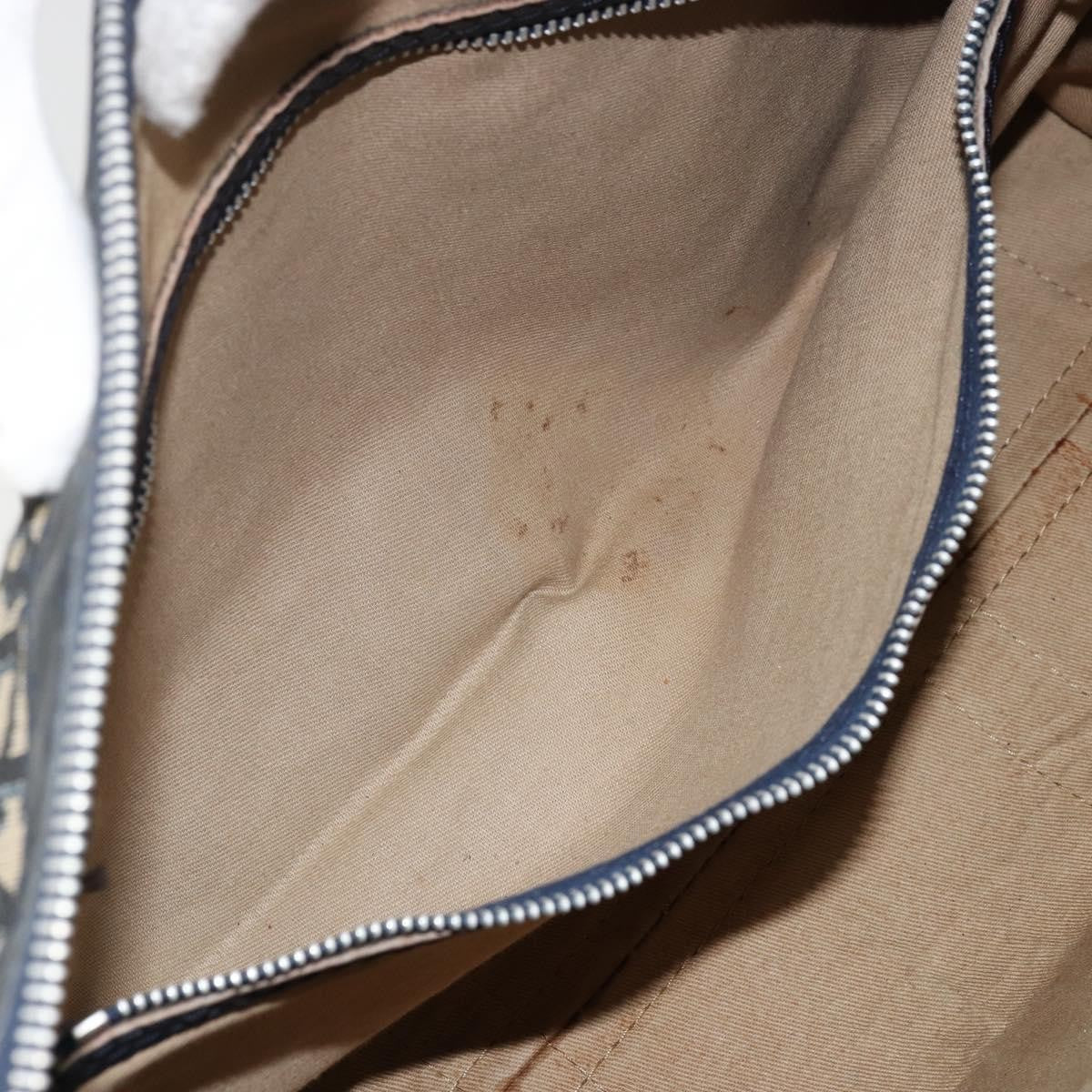 Christian Dior Vintage Trotter Boston Diorissimo Canvas, Navy, Canvas, Handbag