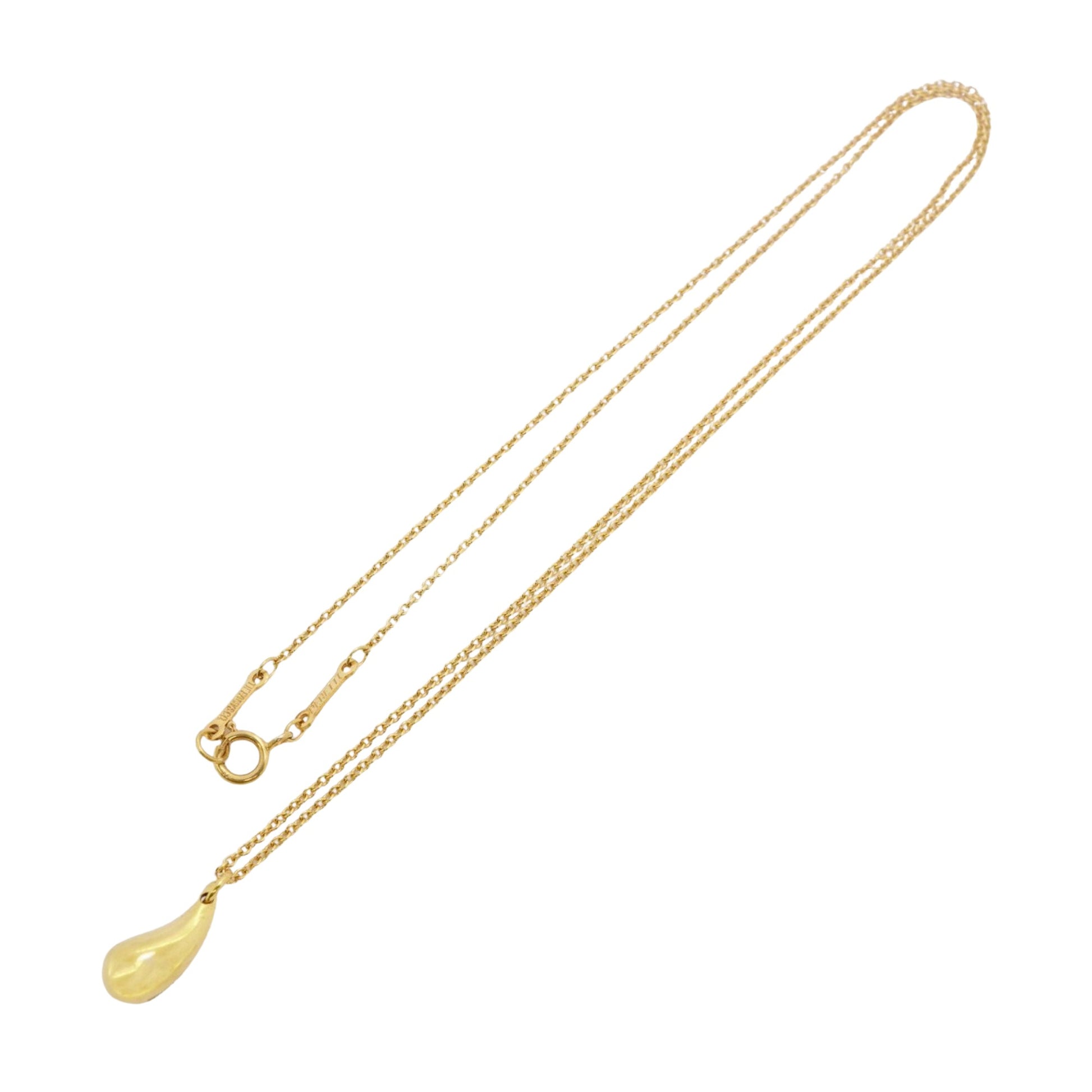 Tiffany & Co Teardrop, Gold, Yellow Gold, necklace