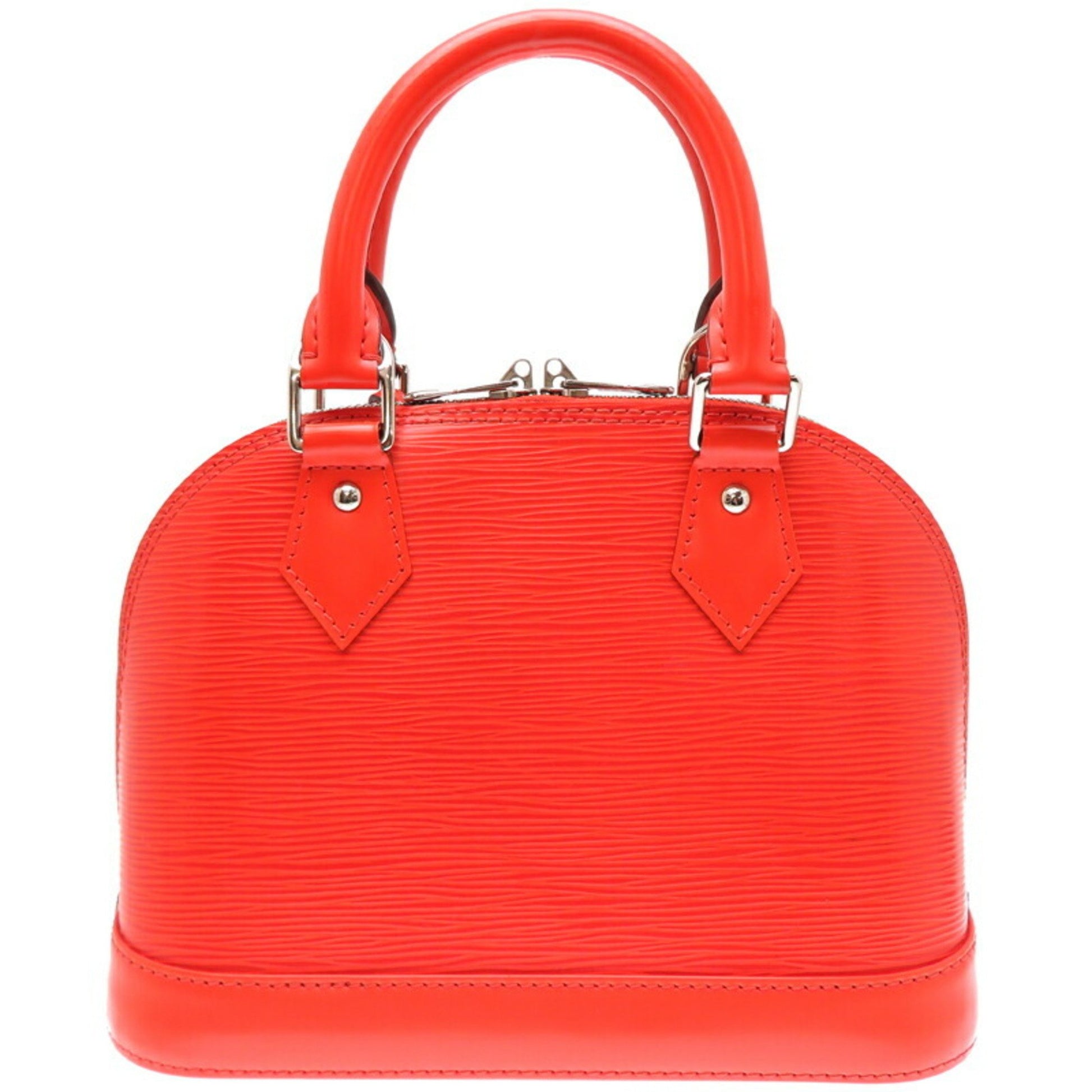 Louis Vuitton Alma, Orange, Leather, handbag