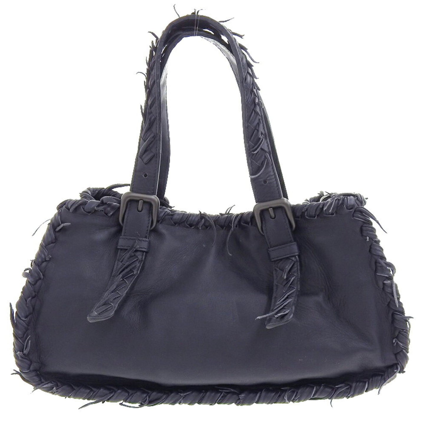 Bottega Veneta Intrecciato, Navy, Leather, handbag