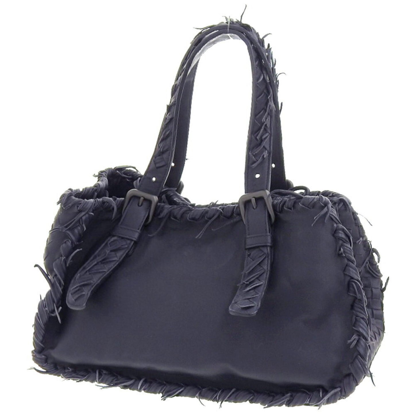 Bottega Veneta Intrecciato, Navy, Leather, handbag