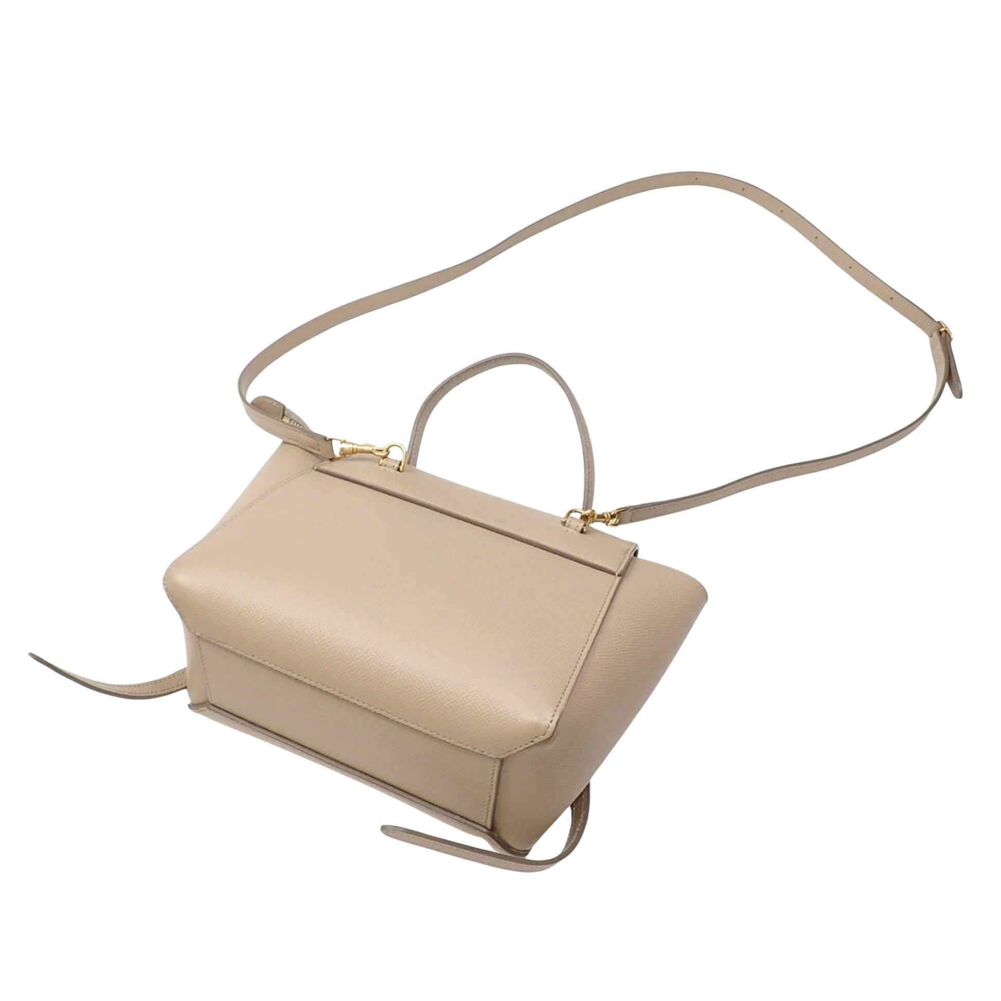 Céline Belt, Beige, Leather, handbag