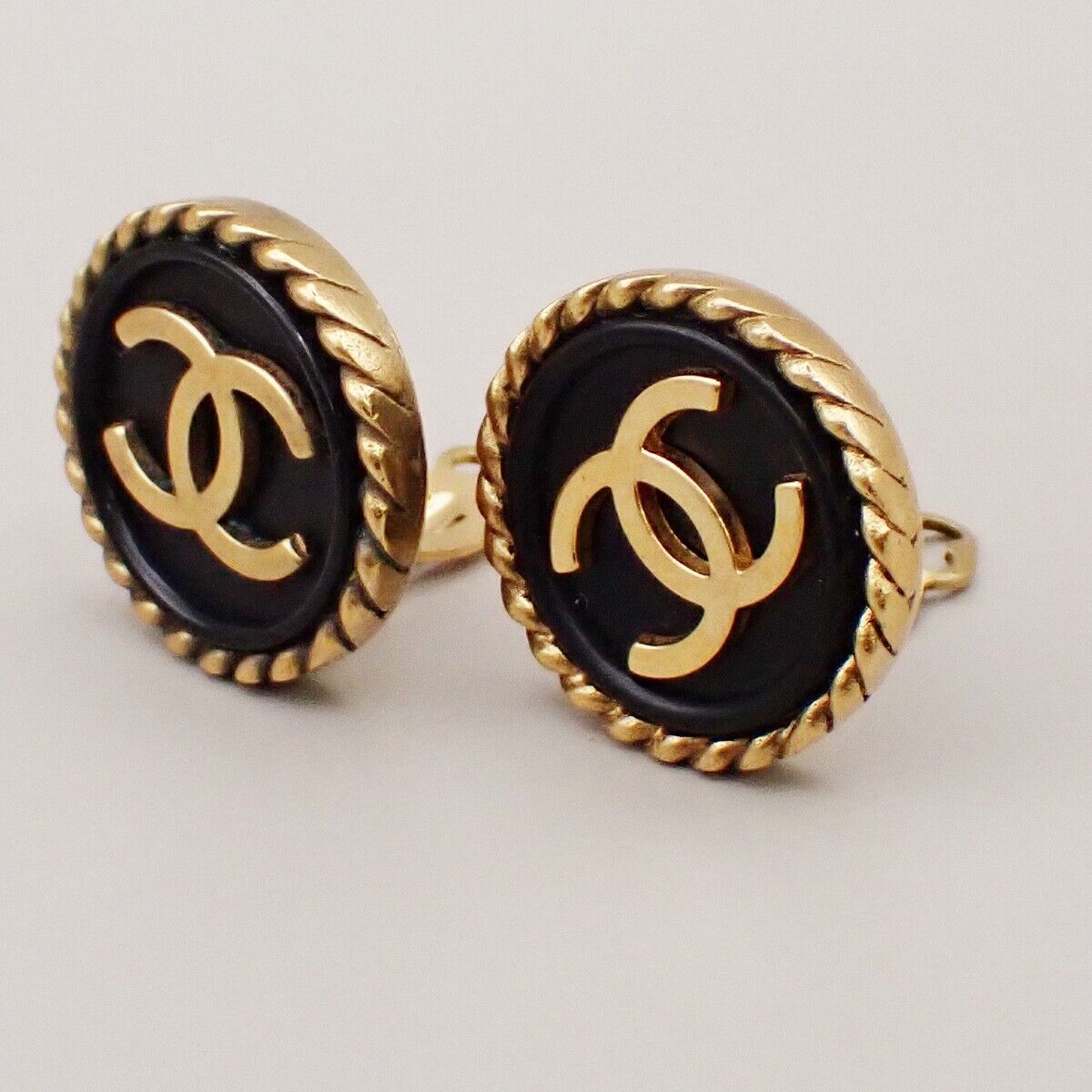 Chanel Coco Mark, Black, Gold Plated, bracelet