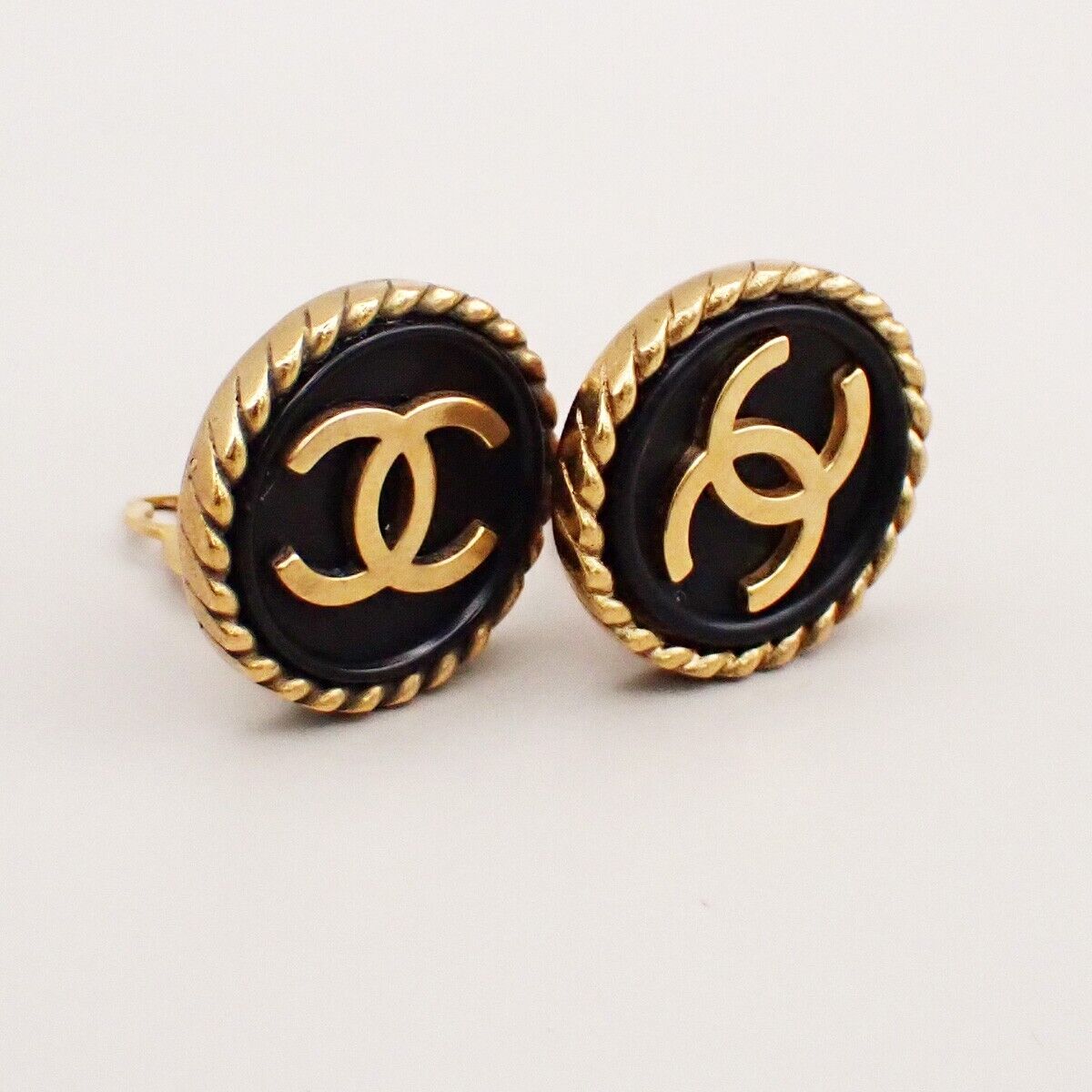 Chanel Coco Mark, Black, Gold Plated, bracelet