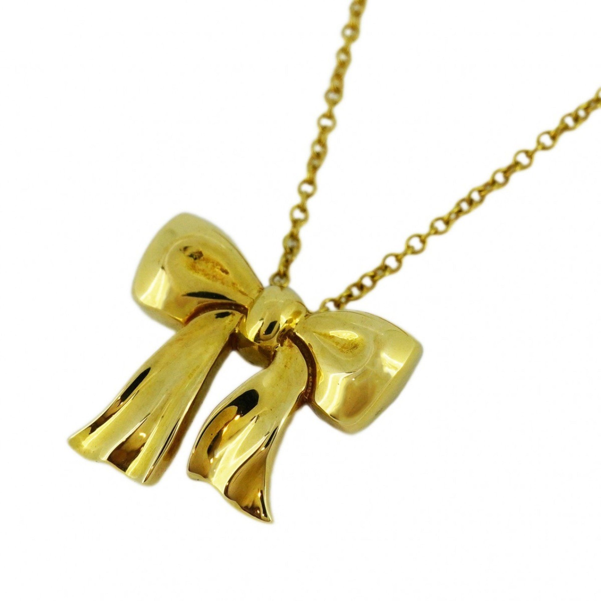 Tiffany & Co Ribbon, Gold, Yellow Gold, necklace