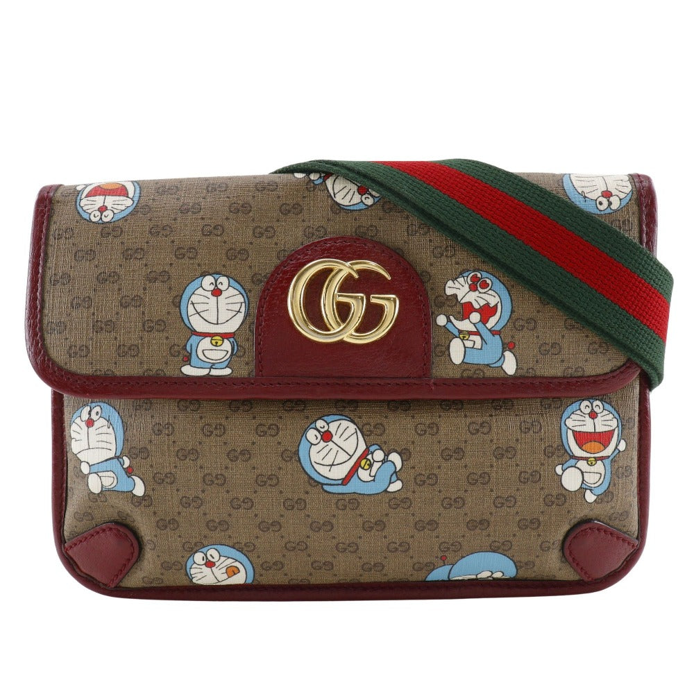 Gucci Doraemon, Brown, Canvas, shoulder