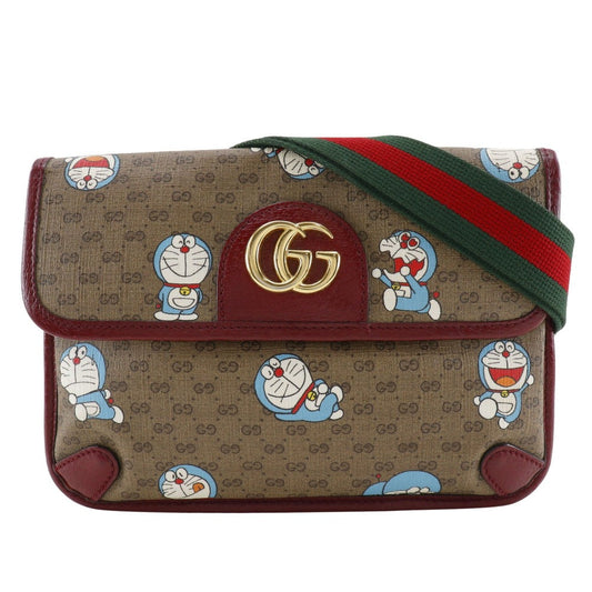 Gucci Doraemon, Brown, Canvas, shoulder