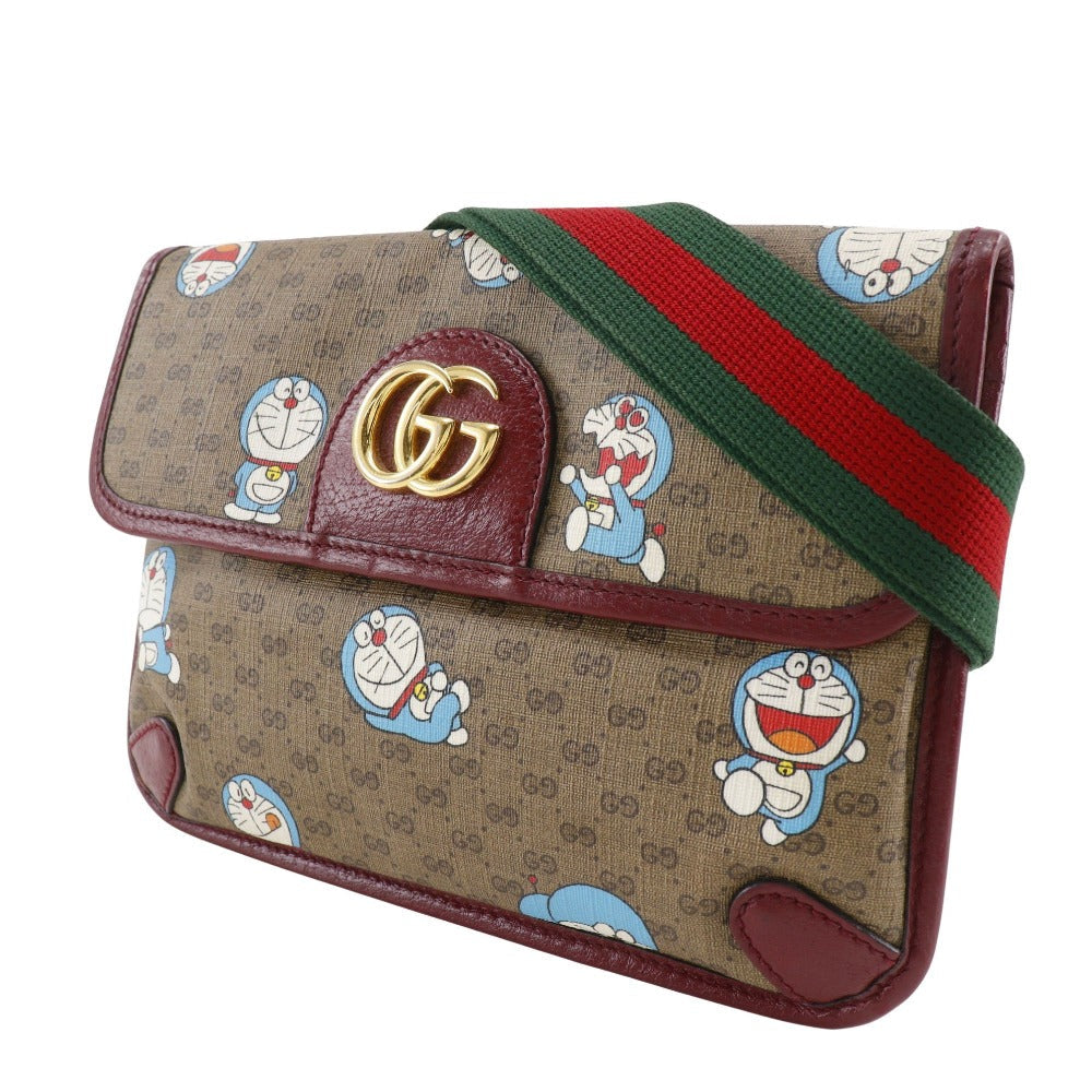 Gucci Doraemon, Brown, Canvas, shoulder
