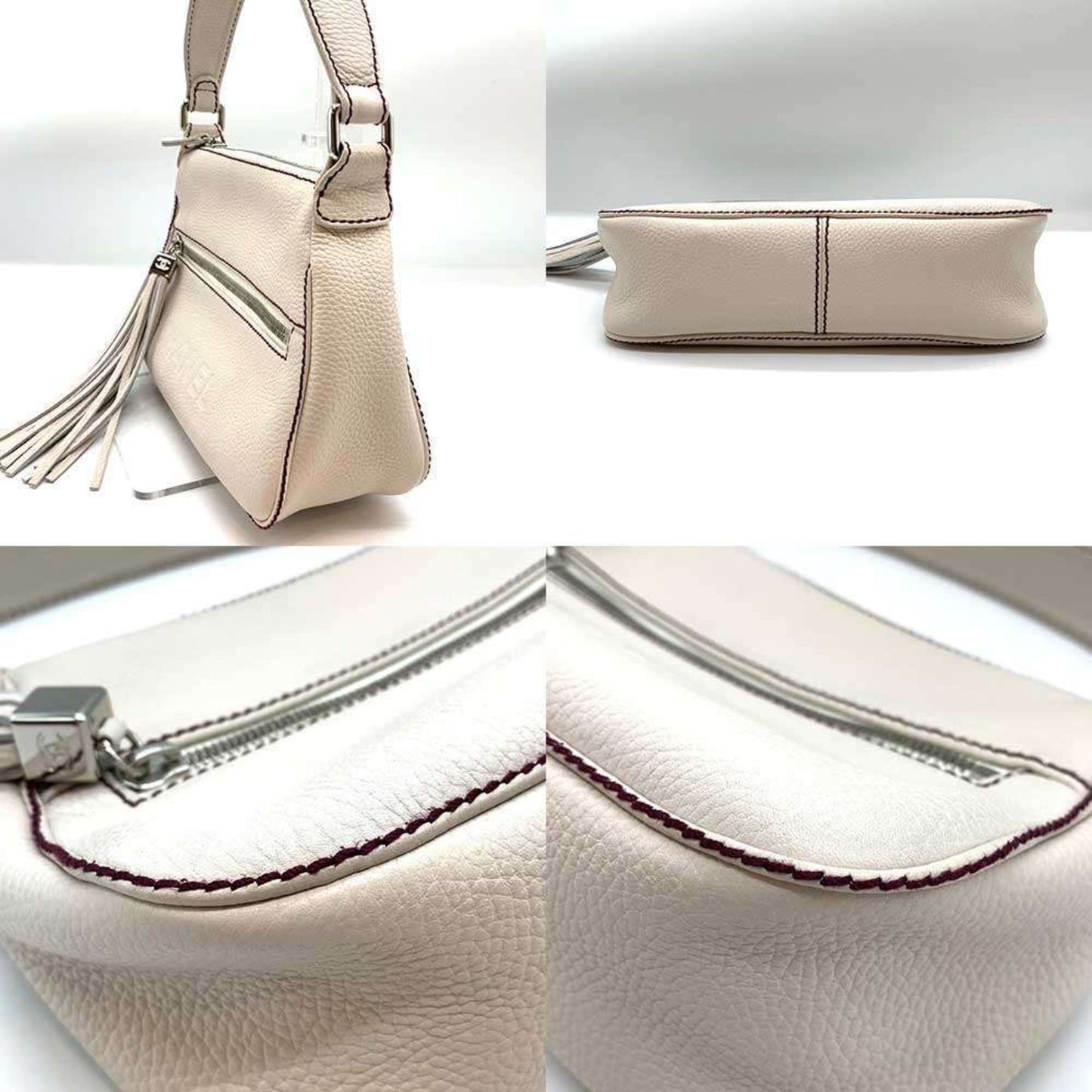 Chanel, Beige, Leather, shoulder