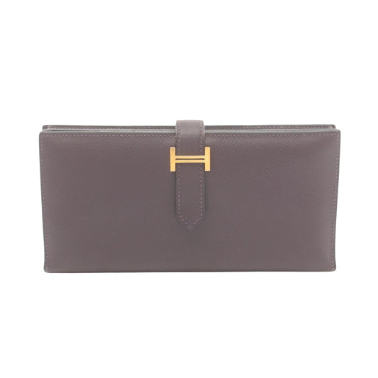 Hermès, Purple, Leather, wallet