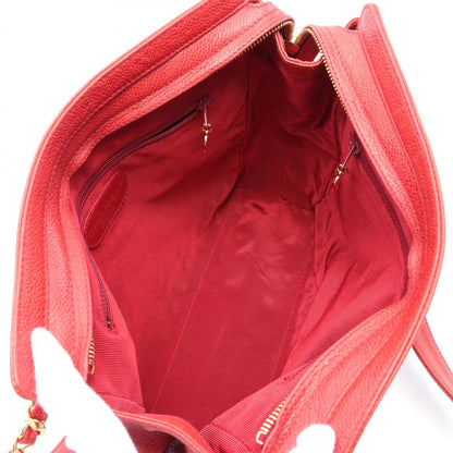 Chanel Triple coco, Red, Leather, shoulder