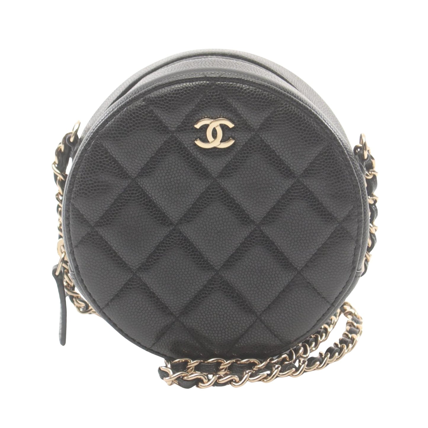 Chanel Coco Mark, Black, Leather, shoulder