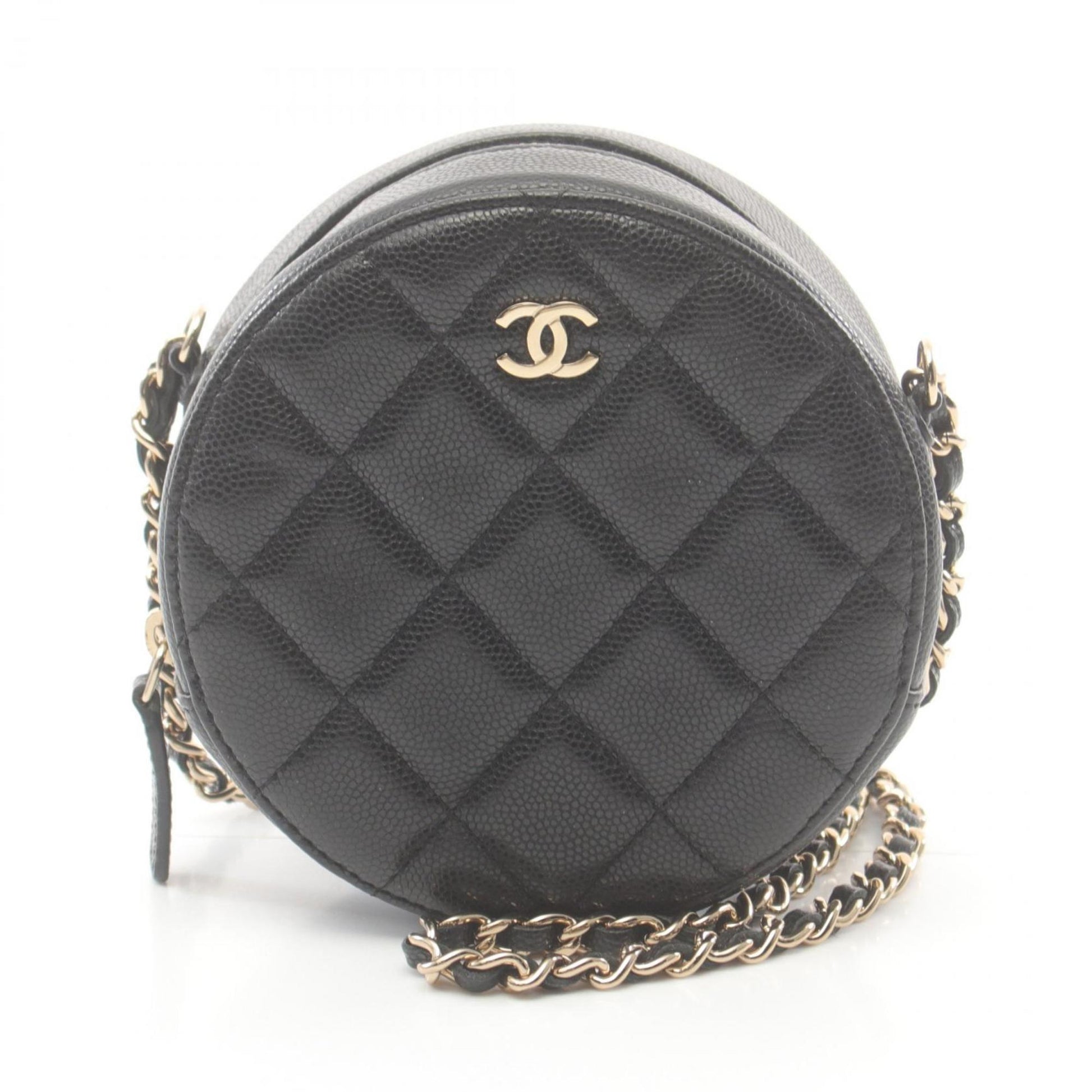 Chanel Coco Mark, Black, Leather, shoulder