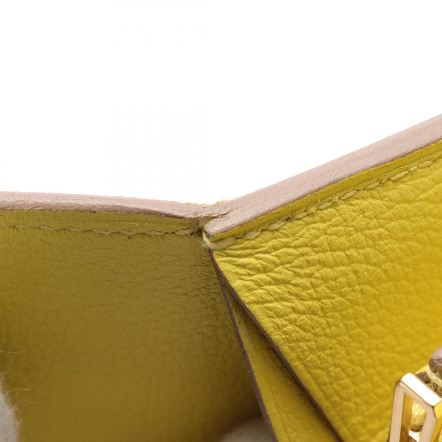 Hermès Constance, Yellow, Leather, wallet