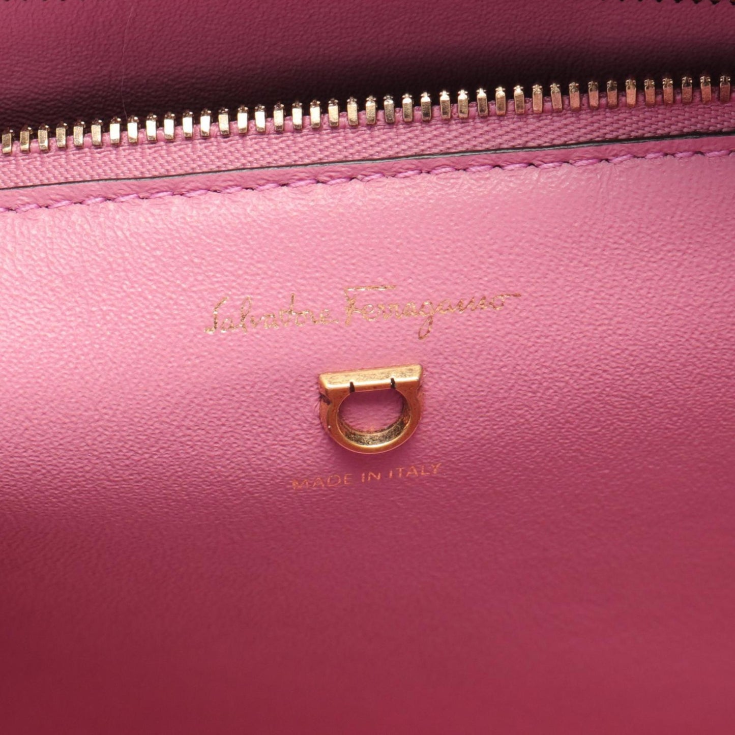 Salvatore Ferragamo Gancini, Pink, Leather, tote