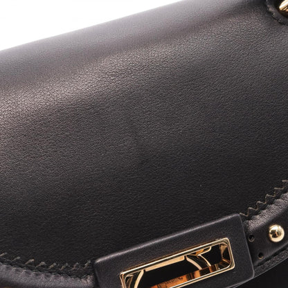 Salvatore Ferragamo Gancini, Black, Leather, handbag
