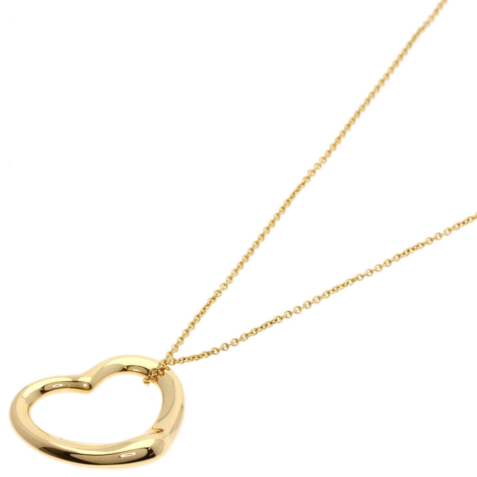 Tiffany & Co Open Heart, Gold, Yellow Gold, necklace