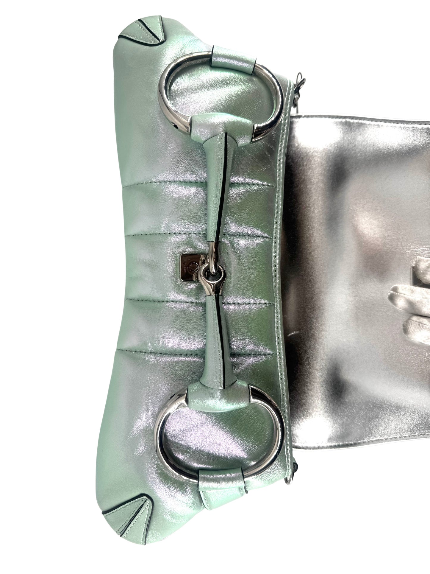 Gucci Horsebit, Metallic, Leather, shoulder