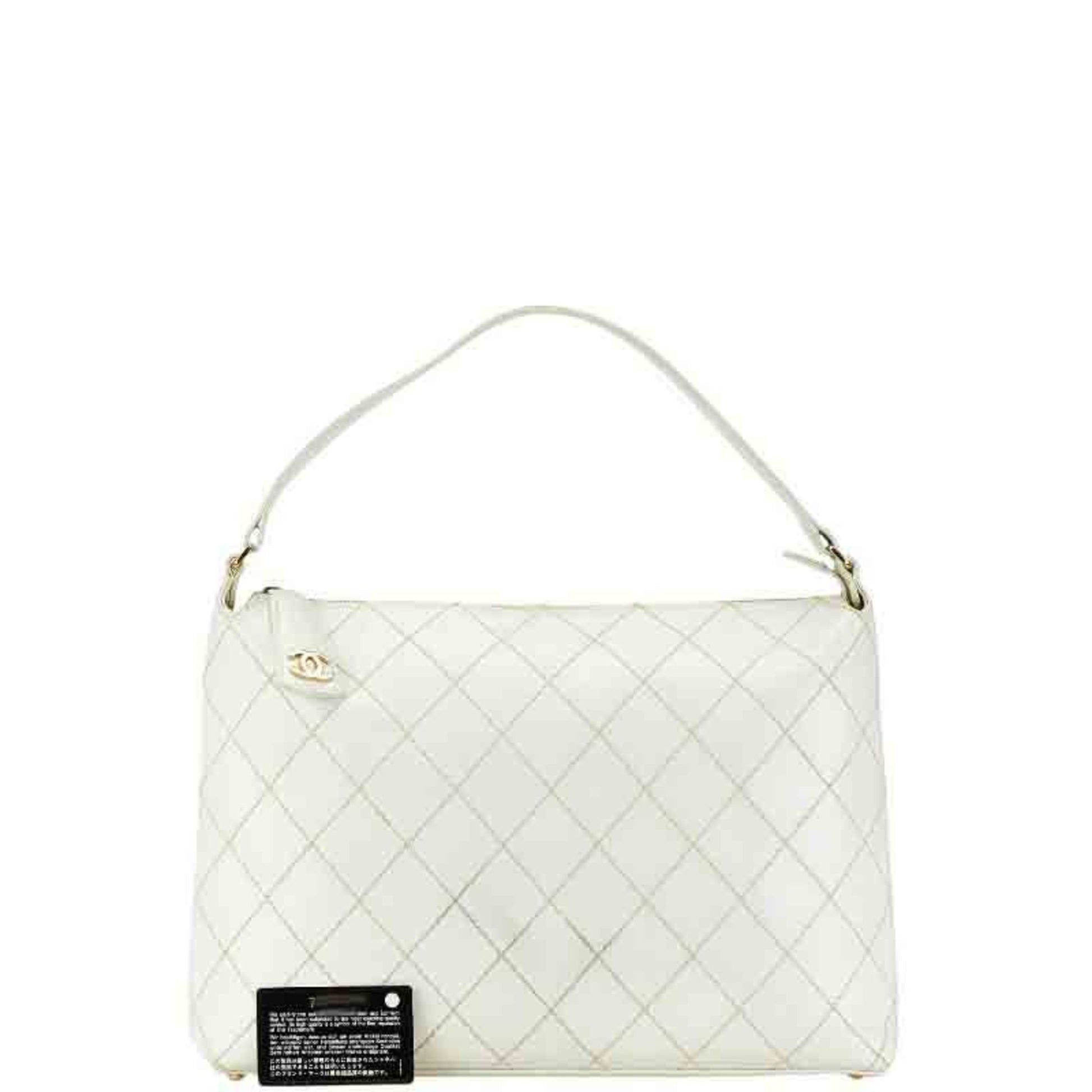 Chanel Wild stitch, White, Leather, handbag