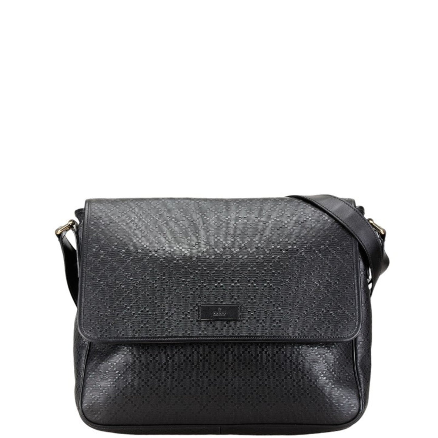 Gucci Guccissima, Black, Leather, shoulder