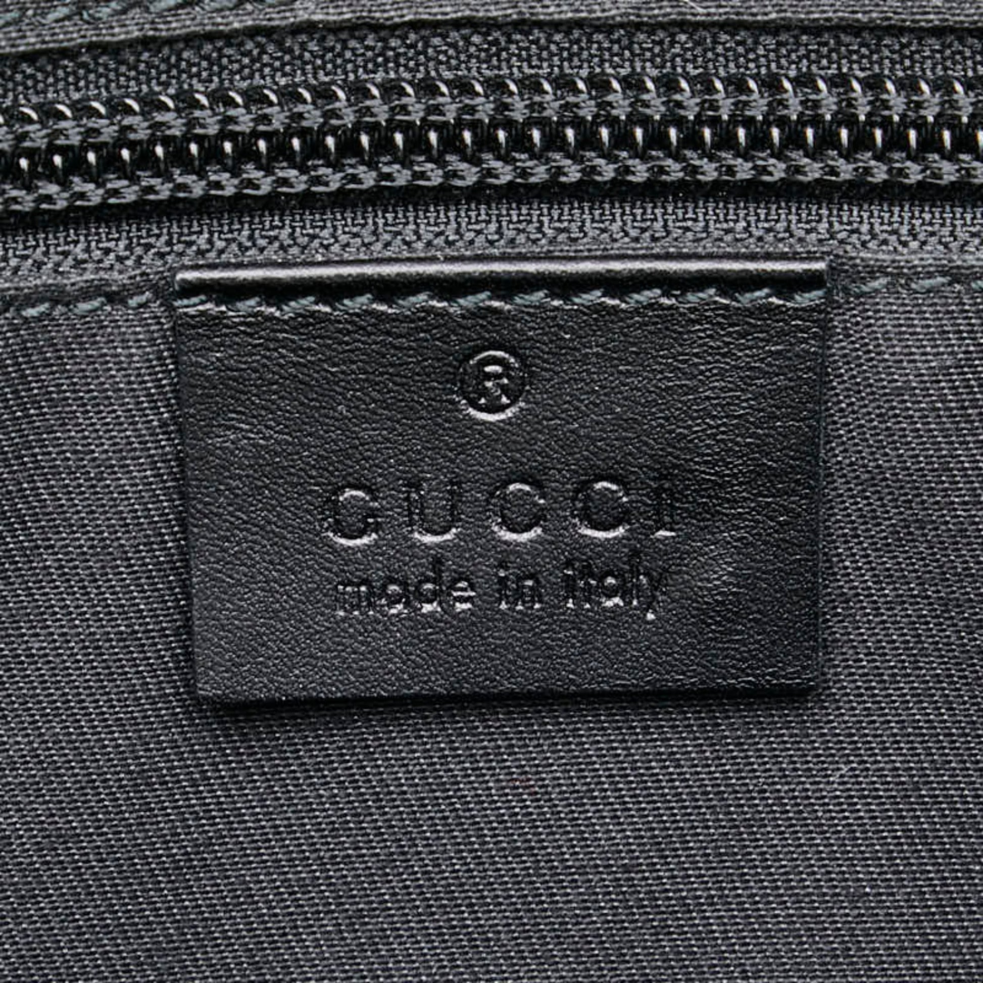 Gucci Guccissima, Black, Leather, shoulder