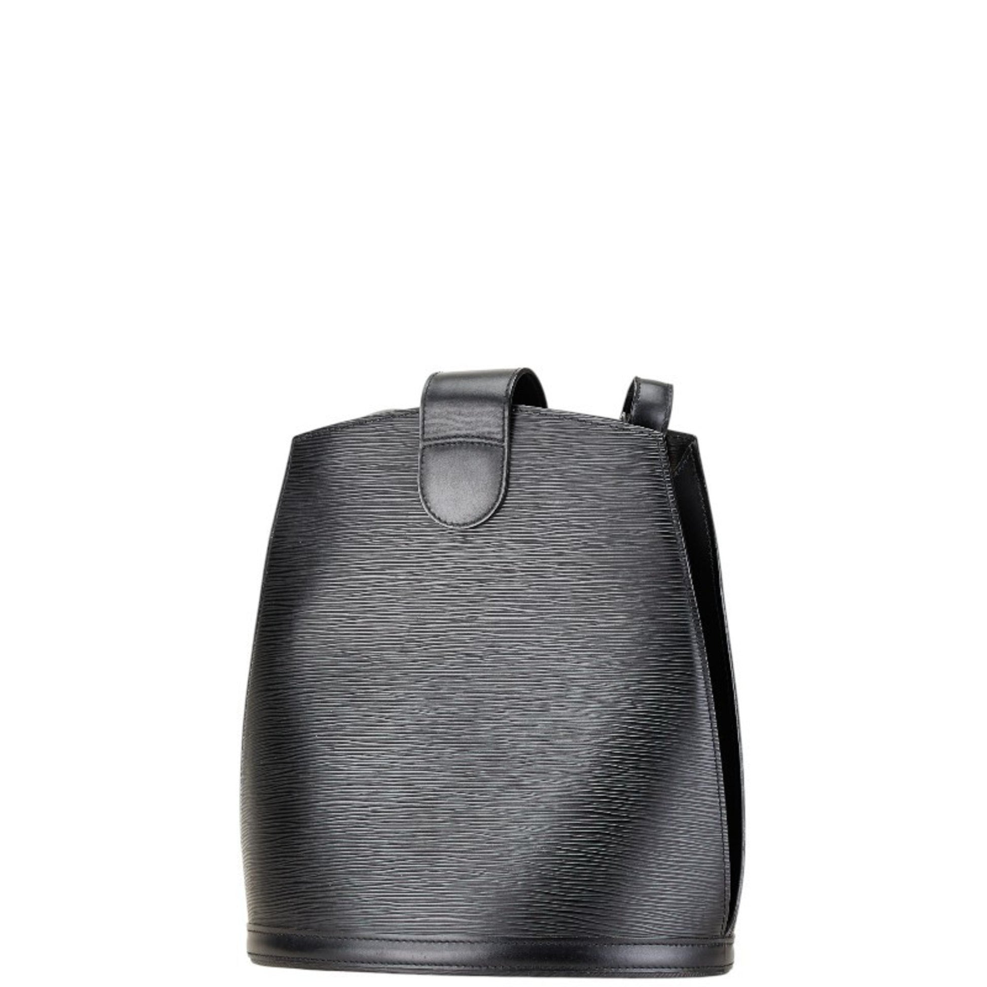 Louis Vuitton Cluny, Black, Leather, shoulder